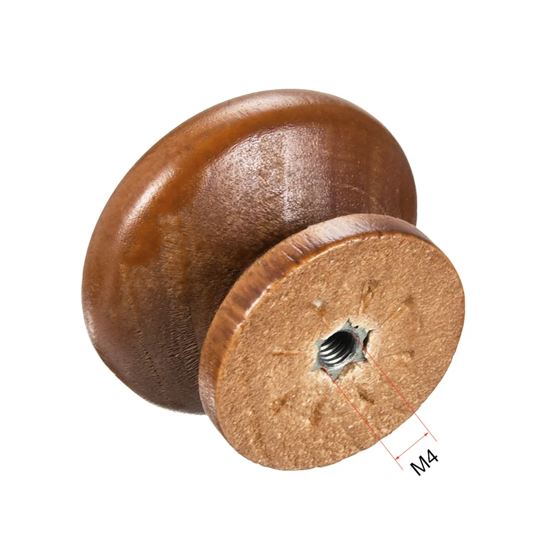 Round Pull Knob Handle 35mm Dia Cabinet Furniture Bedroom Kitchen Drawer 5pcs