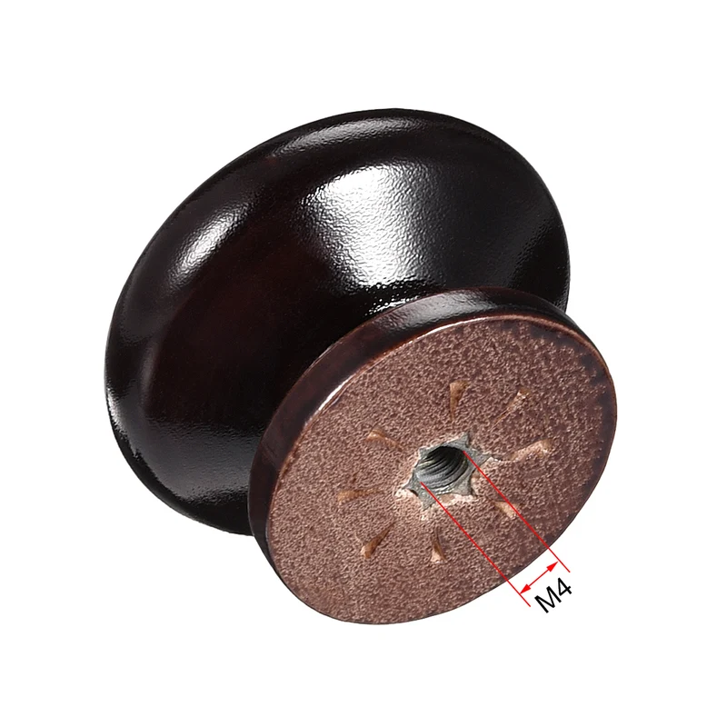 10pack Round Pull Knob Handle 34mm Dia Cabinet Furniture Kitchen Dark Brown