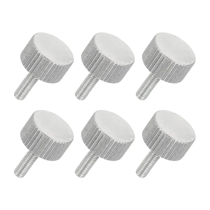 6Pcs M3 x 10mm Flat Knurled Head Thumb Screws for Industry