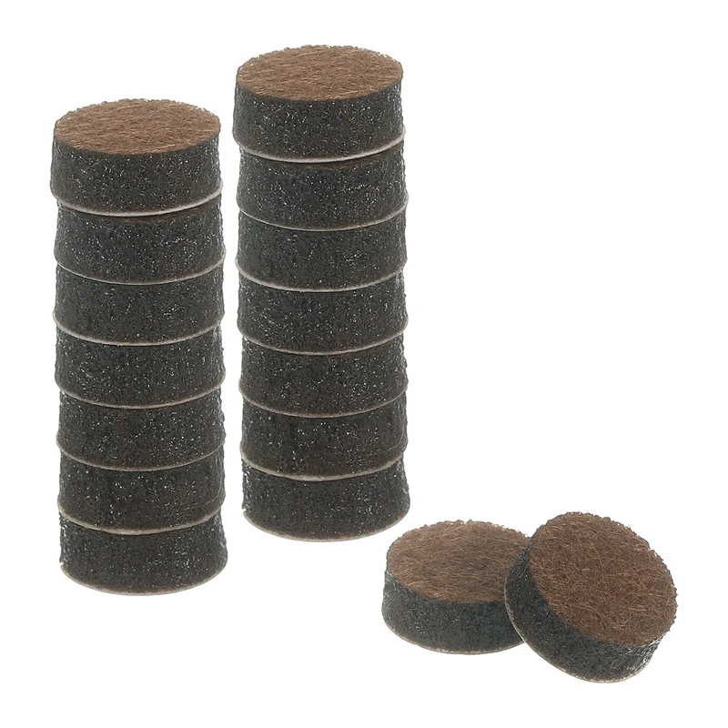 Furniture Sliders, 16Pcs 0.5" - Self Adhesive Felt Furniture Pads (Brown)