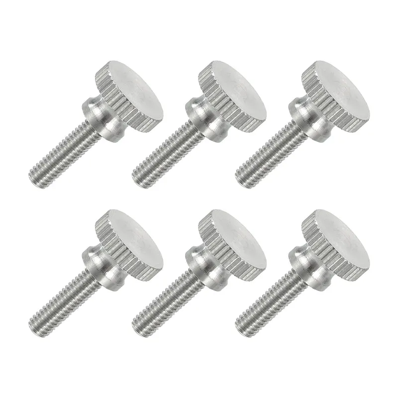 6Pcs M4 x 16mm Flat Knurled Head Thumb Screws for Household Appliances