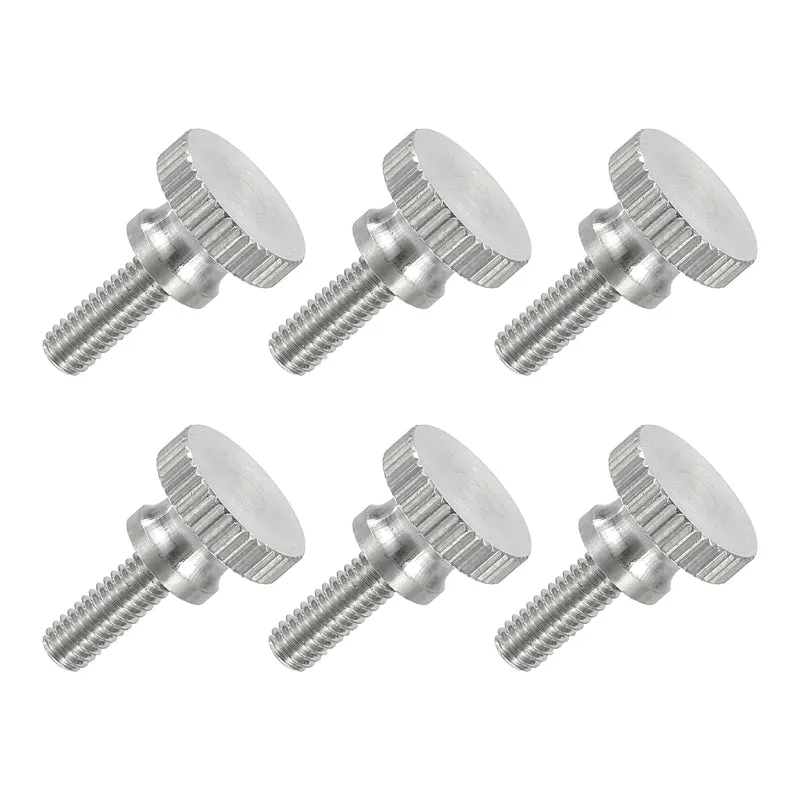 6PCS M4 x 12mm Flat Knurled Head Thumb Screws for Household Appliances