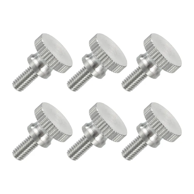 6PCS M4 x 10mm Flat Knurled Head Thumb Screws for Household Appliances