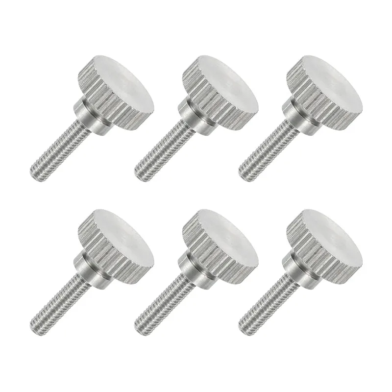 6 PCS M3 x 12mm Flat Knurled Head Thumb Screws for Household Appliances