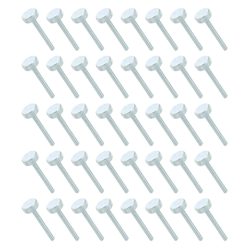 40PCS M3x25mm Flat Knurled Head Thumb Screws for Household Appliances
