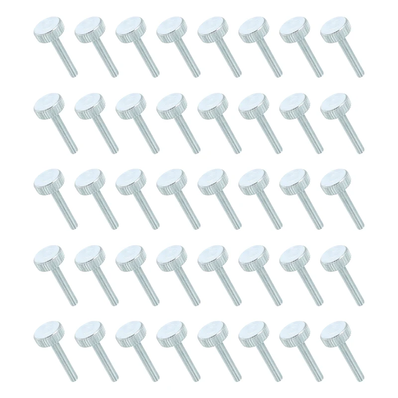 40 PCS M3x18mm Flat Knurled Head Thumb Screws for Household Appliances