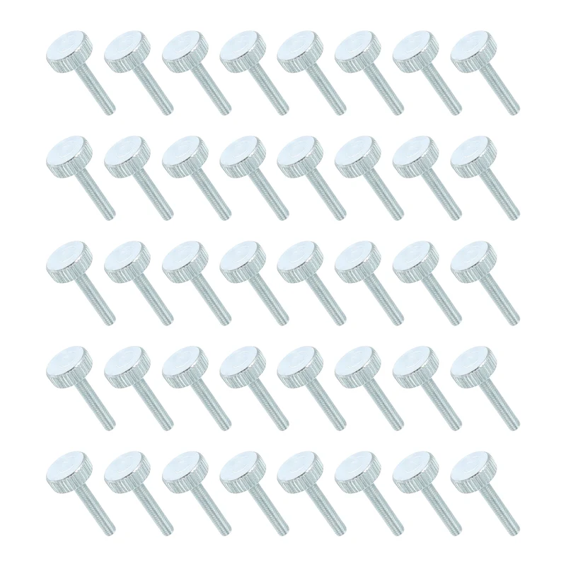 40 PCS M3x16mm Flat Knurled Head Thumb Screws for Household Appliances