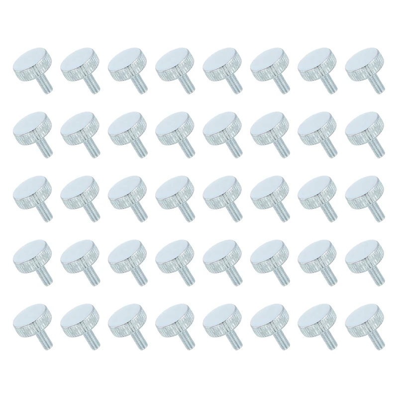 40Pcs M3x8mm Flat Knurled Head Thumb Screws for Household Appliances