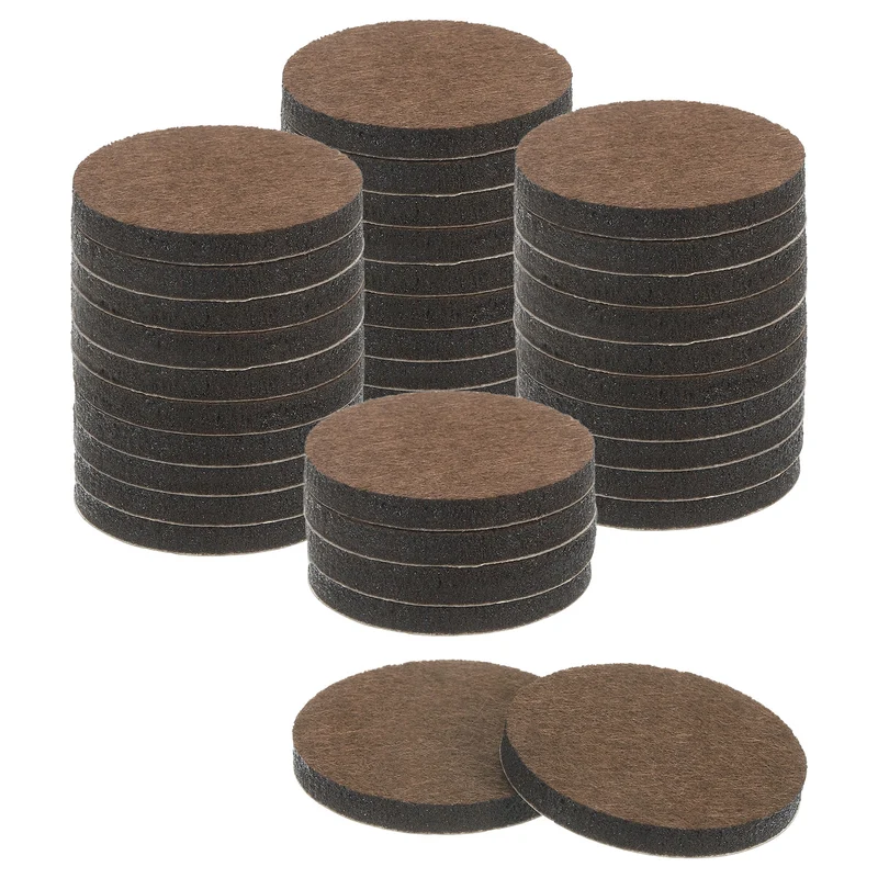Furniture Sliders, 36Pcs 1.75" - Self Adhesive Felt Furniture Pads (Brown)