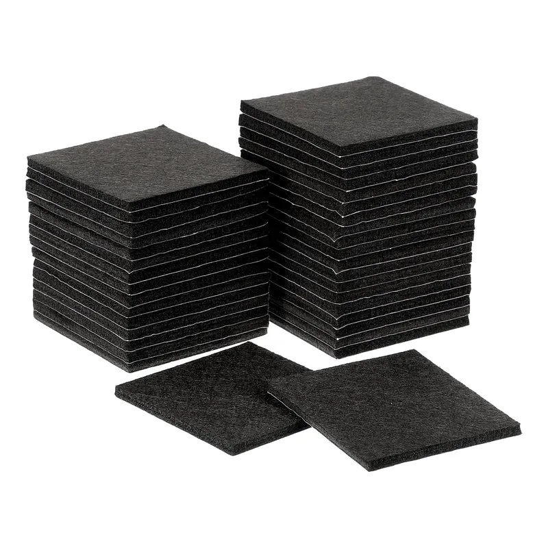 Furniture Pads, 36Pcs 3" Square Self Adhesive Felt Furniture Pads (Black)