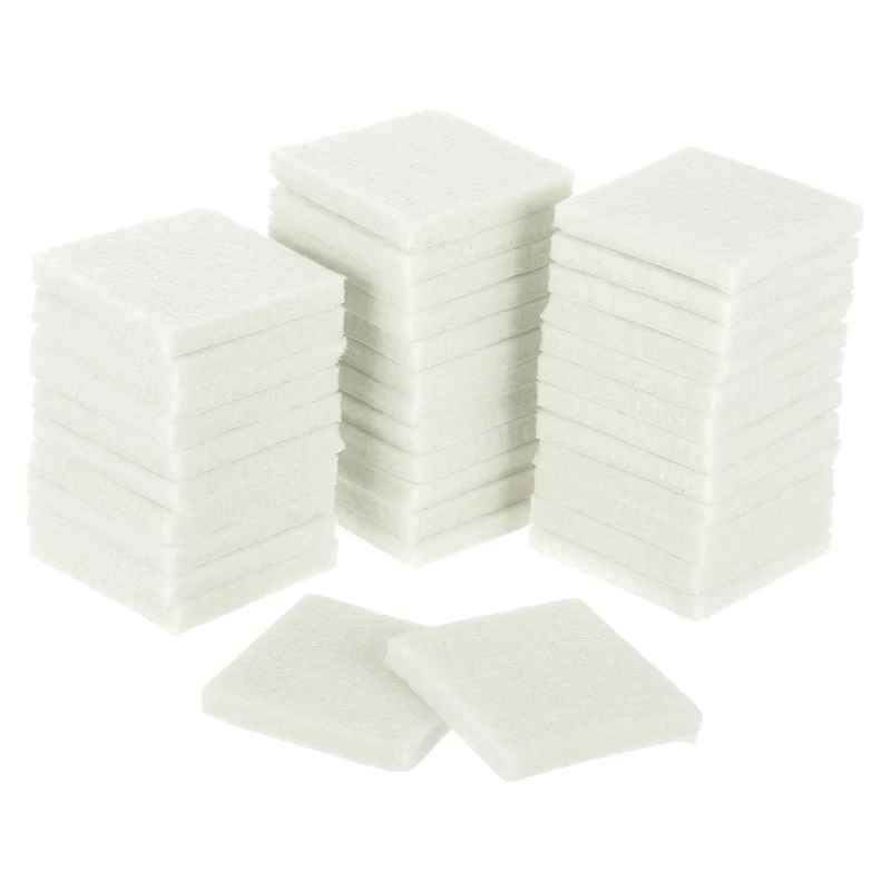 Furniture Pads, 36Pcs 1.5" Square Self Adhesive Felt Furniture Pads (Beige)