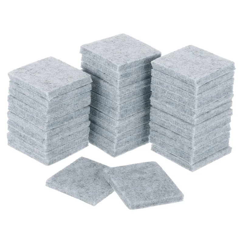 Furniture Pads, 36Pcs 1.5" Square Self Adhesive Felt Furniture Pads (Gray)