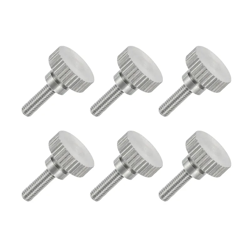 6 PCS M3 x 10mm Flat Knurled Head Thumb Screws for Household Appliances