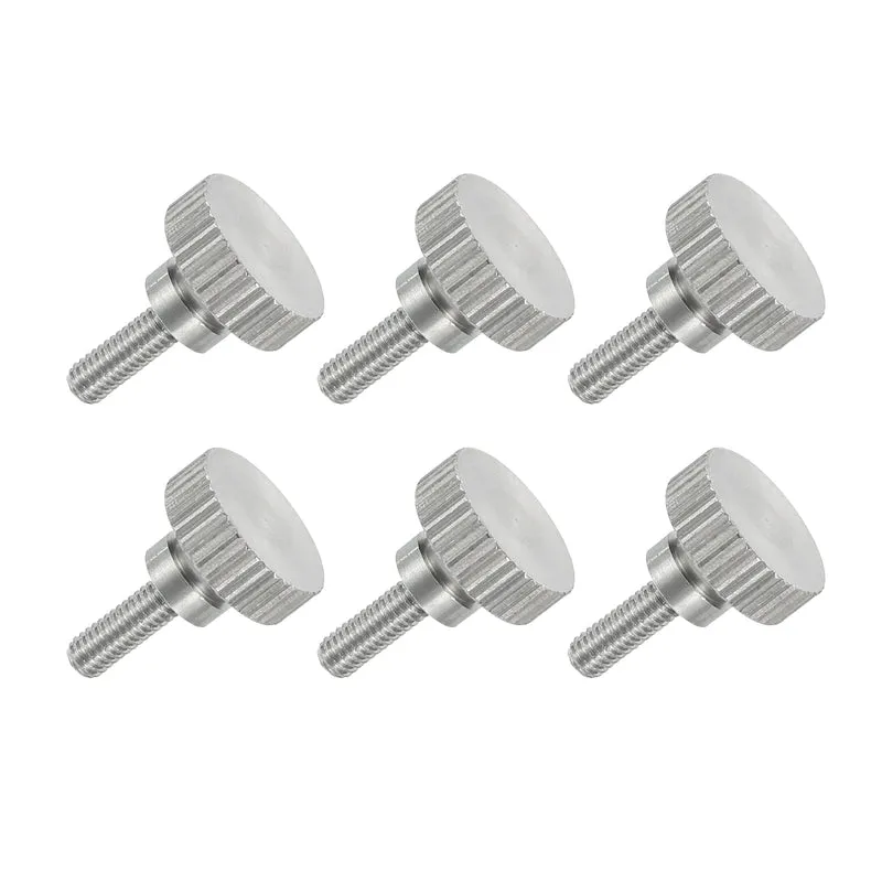 6PCS M3 x 8mm Flat Knurled Head Thumb Screws for Household Appliances