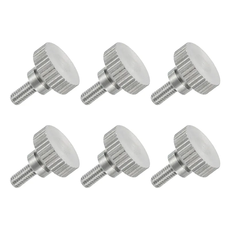 6PCS M3 x 6mm Flat Knurled Head Thumb Screws for Household Appliances