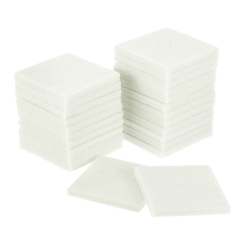 Furniture Pads, 24Pcs 2" Square Self Adhesive Felt Furniture Pads (Beige)