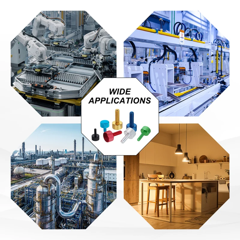 5Pcs M3x10mm Flat Head Knurled Thumb Screws for Graphics Card Dark Blue