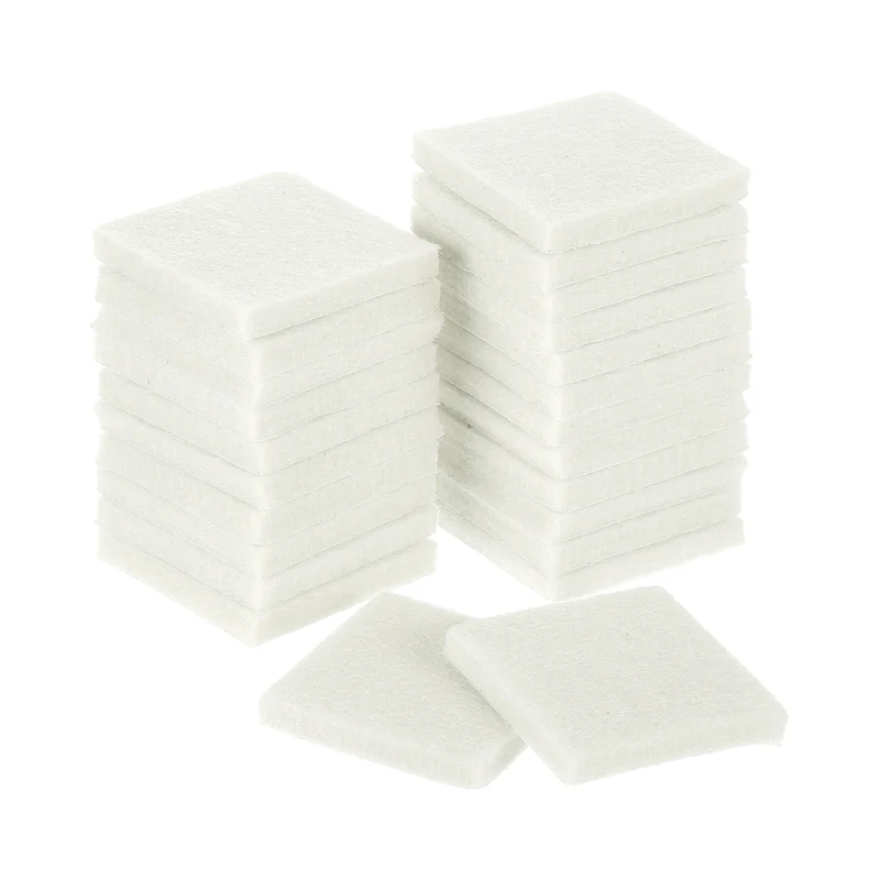Furniture Pads, 24Pcs 1.5" Square Self Adhesive Felt Furniture Pads (Beige)