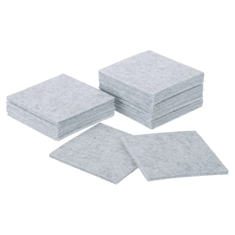 Furniture Pads, 16Pcs 4" Square Self Adhesive Felt Furniture Pads (Gray)