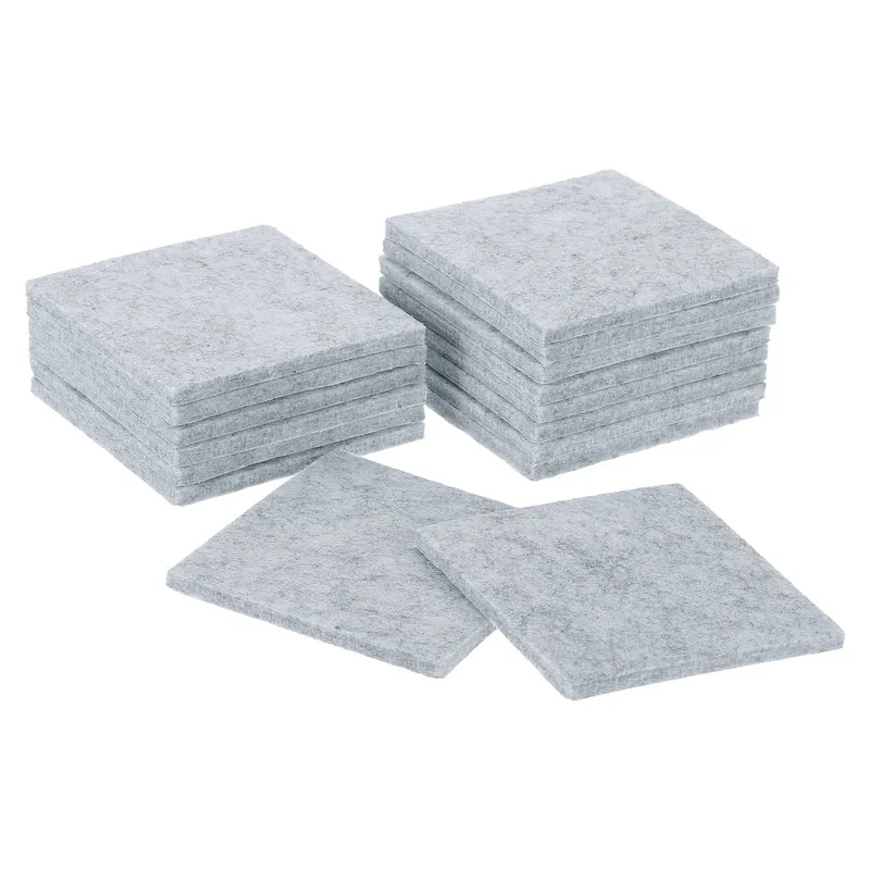 Furniture Pads, 16Pcs 3" Square Self Adhesive Felt Furniture Pads (Gray)