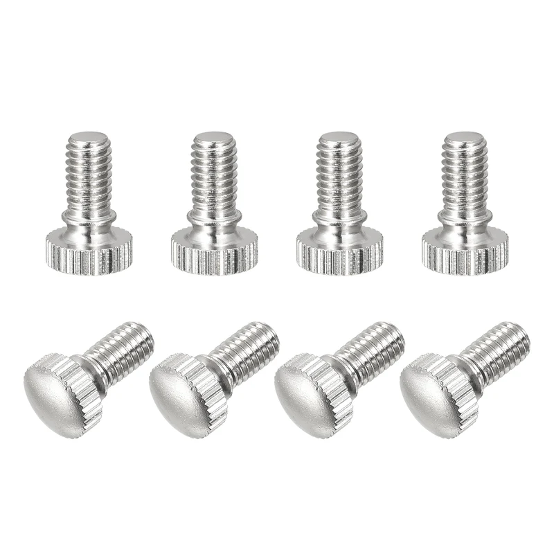 Knurled Thumb Screws M6x10mm Brass Shoulder Bolts Grip Knobs Nickel Plated 8Pcs