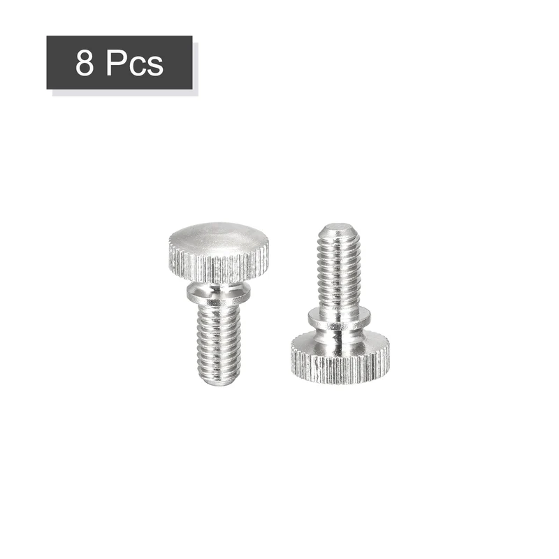 Knurled Thumb Screws M5x10mm Brass Shoulder Bolts Grip Knobs Nickel Plated 8Pcs