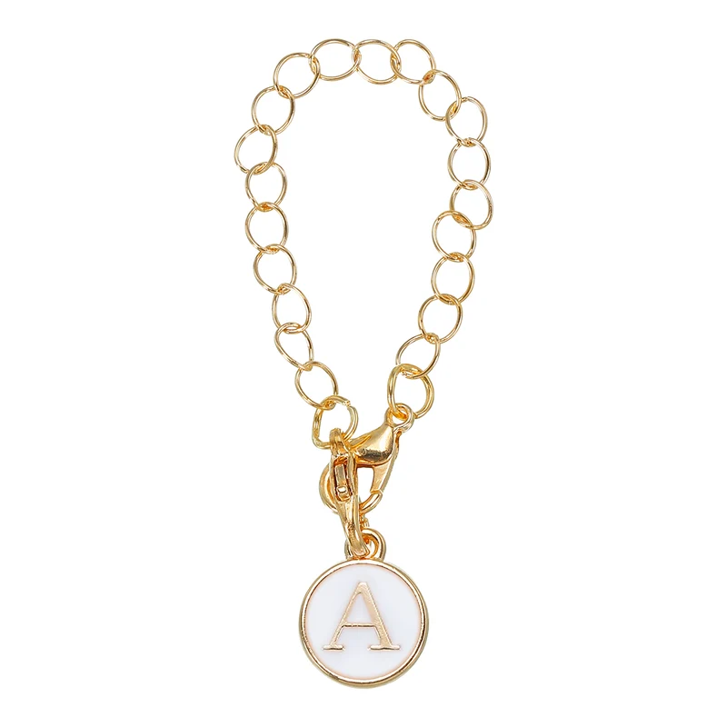 Letter Charm Accessories for Stanley Tumbler Cup Round Letter White