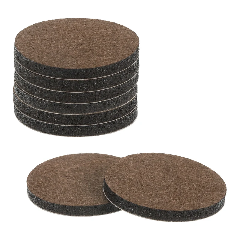 Furniture Sliders, 8Pcs 2" - Self Adhesive Felt Furniture Pads (Brown)