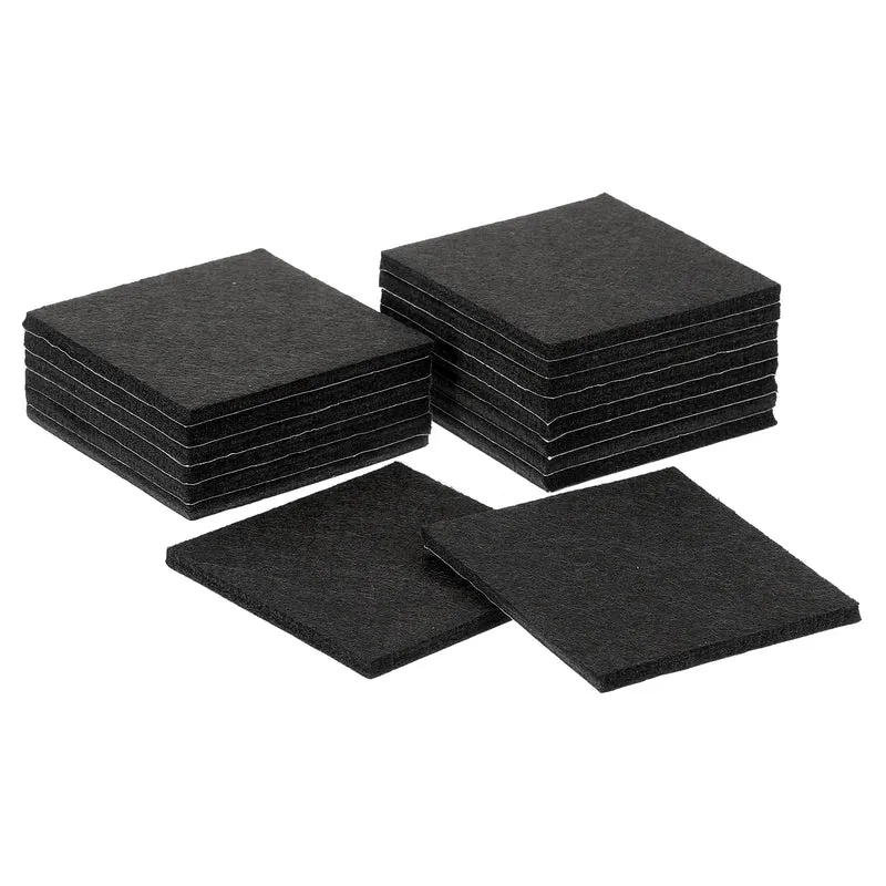 Furniture Pads, 16Pcs 3" Square Self Adhesive Felt Furniture Pads (Black)