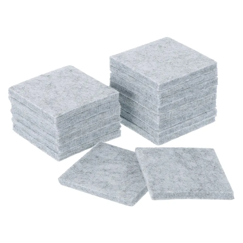 Furniture Pads, 16Pcs 2" Square Self Adhesive Felt Furniture Pads (Gray)