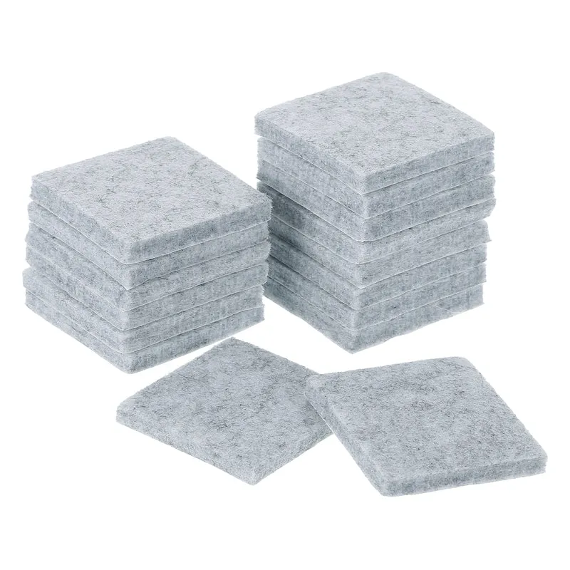 Furniture Pads, 16Pcs 1.5" Square Self Adhesive Felt Furniture Pads (Gray)