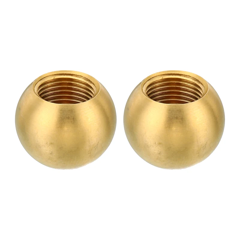 2pcs M12x1 Thread Lamp Finials Cap Knob Brass Ball Lamp Decoration Screw Caps