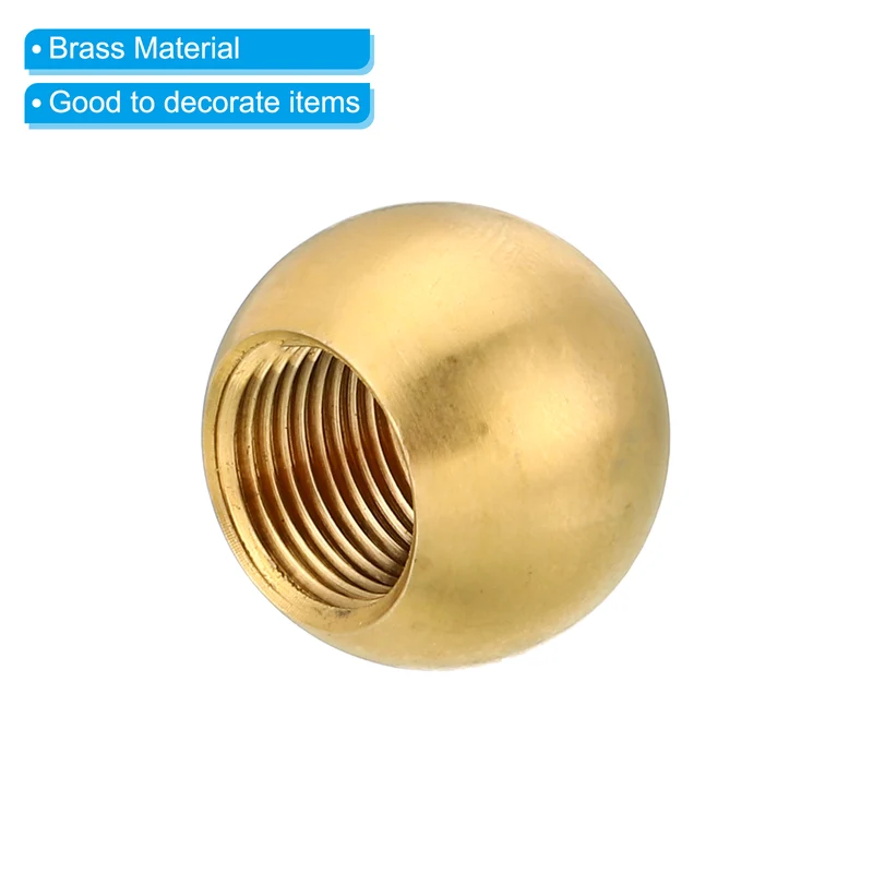 2pcs M12x1 Thread Lamp Finials Cap Knob Brass Ball Lamp Decoration Screw Caps