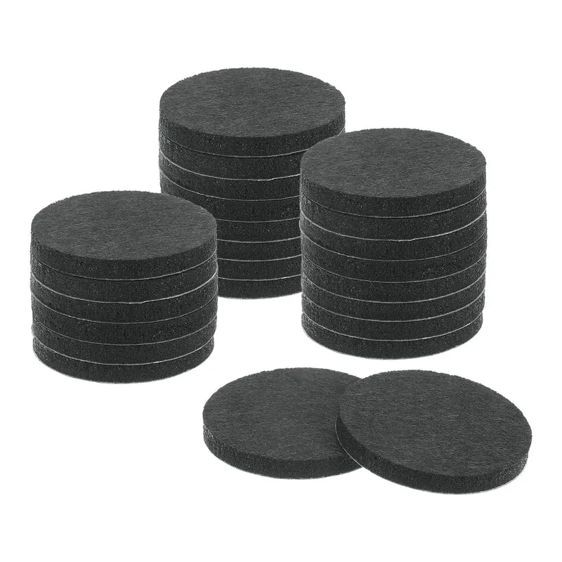 24Pcs Furniture Sliders 1.75" Self Adhesive Felt Furniture Pads Black