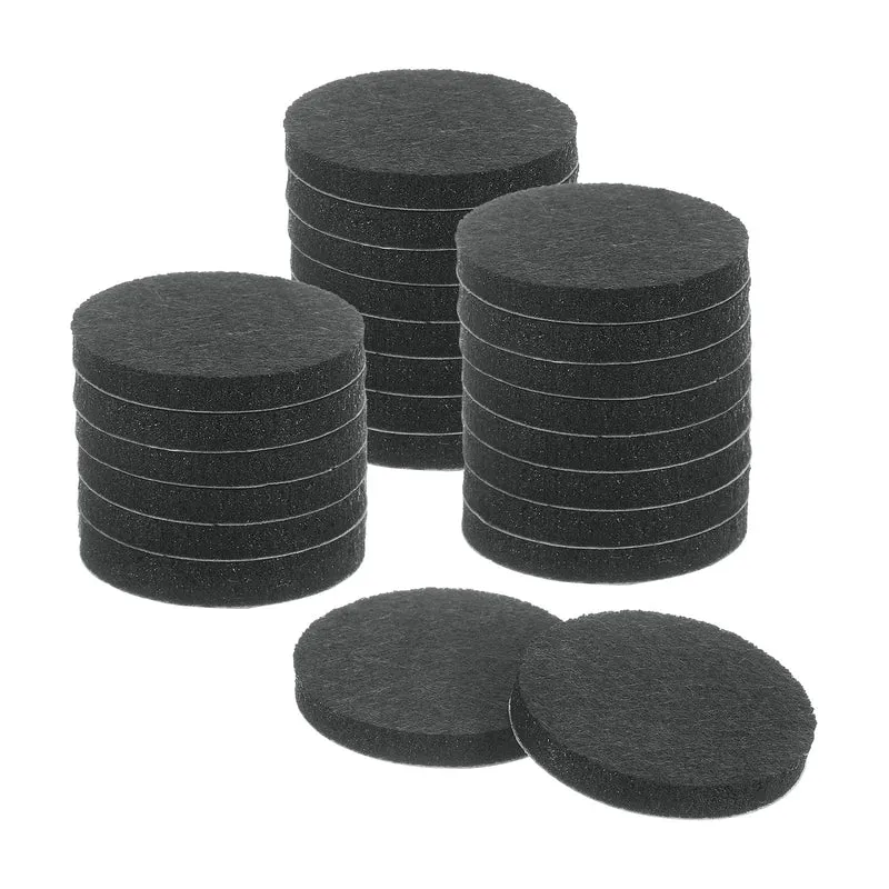 Furniture Sliders, 24Pcs 1.5" - Self Adhesive Felt Furniture Pads (Black)