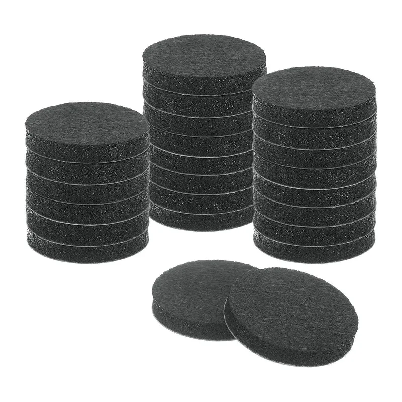 24Pcs Furniture Sliders 1.25" Self Adhesive Felt Furniture Pads Black