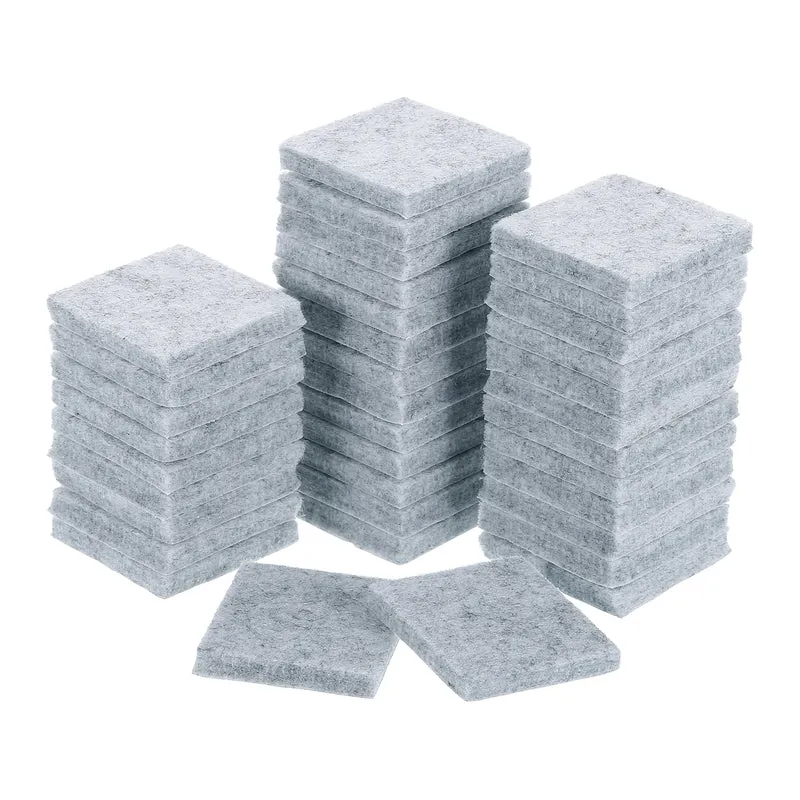 Furniture Pads, 36Pcs 1.25" Square Self Adhesive Felt Furniture Pads (Gray)