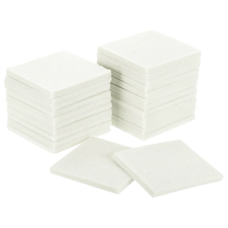 Furniture Pads, 24Pcs 2.5" Square Self Adhesive Felt Furniture Pads (Beige)