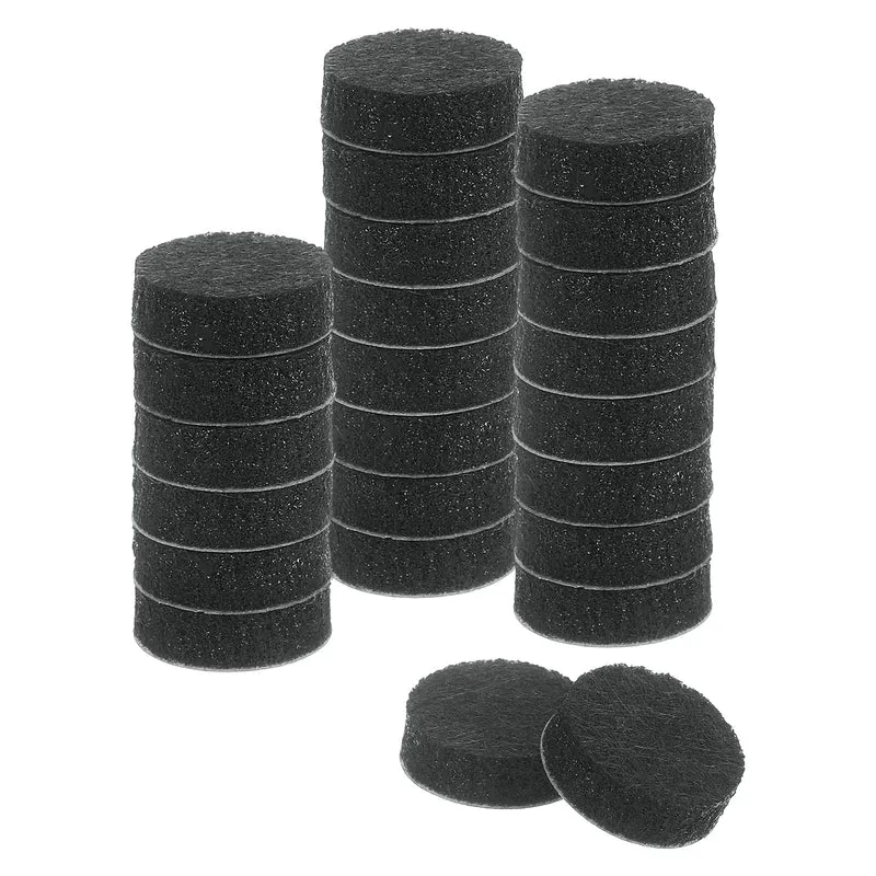 24Pcs Furniture Sliders 0.6" - Self Adhesive Felt Furniture Pads (Black),