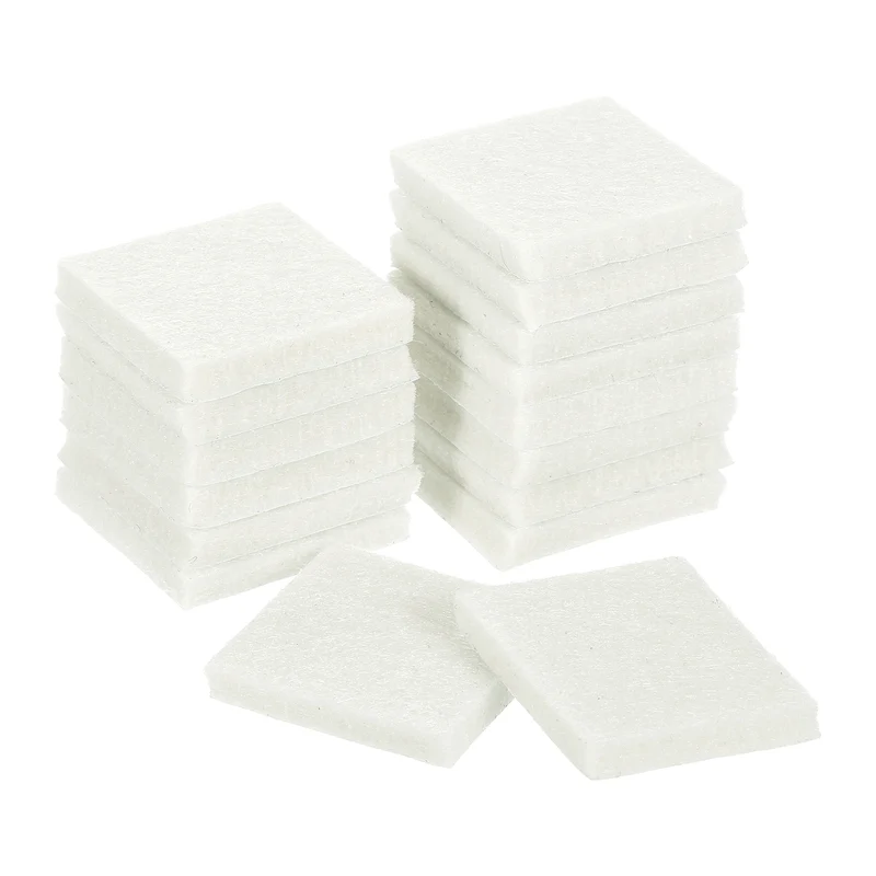 Furniture Pads, 16Pcs 1.25" Square Self Adhesive Felt Furniture Pads (Beige)