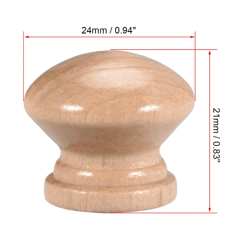 Round Wood Knobs,8Pcs 24mm Dia Cabinet Furniture Kitchen Pulls handles For Dresser Drawer Wardrobe, Wood
