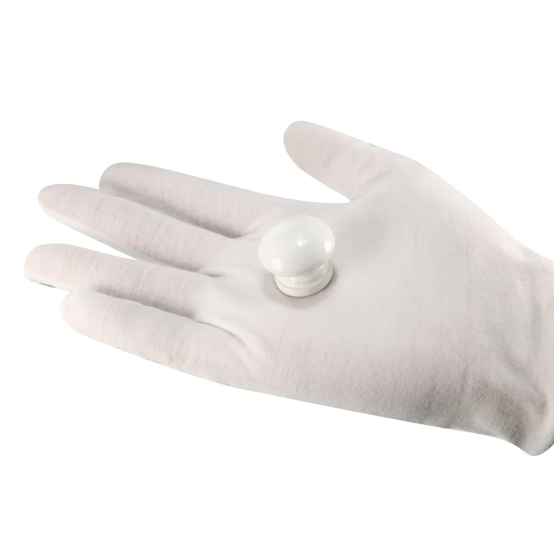 Cabinet Round Pull Knobs 28mm Dia Furniture Bedroom Kitchen White 8pack