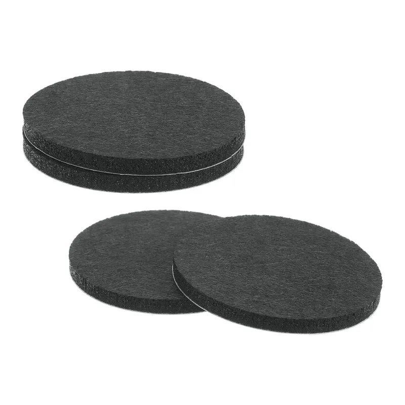 Furniture Sliders, 4Pcs 2.5" - Self Adhesive Felt Furniture Pads (Black)