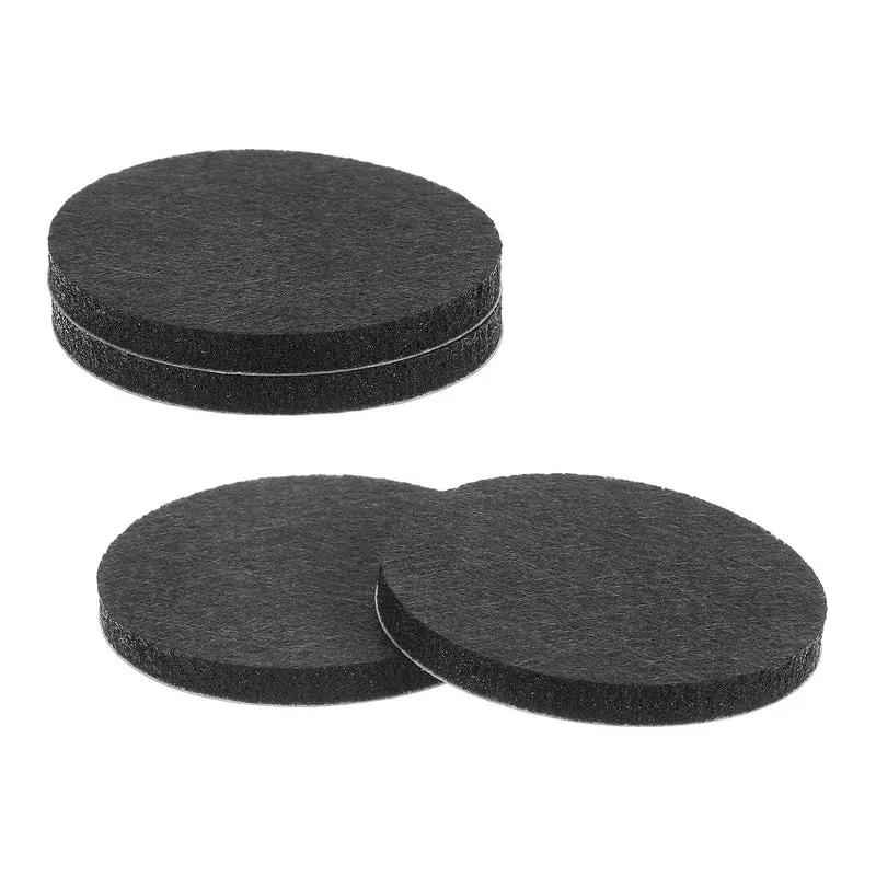 Furniture Sliders, 4Pcs 2" - Self Adhesive Felt Furniture Pads (Black)
