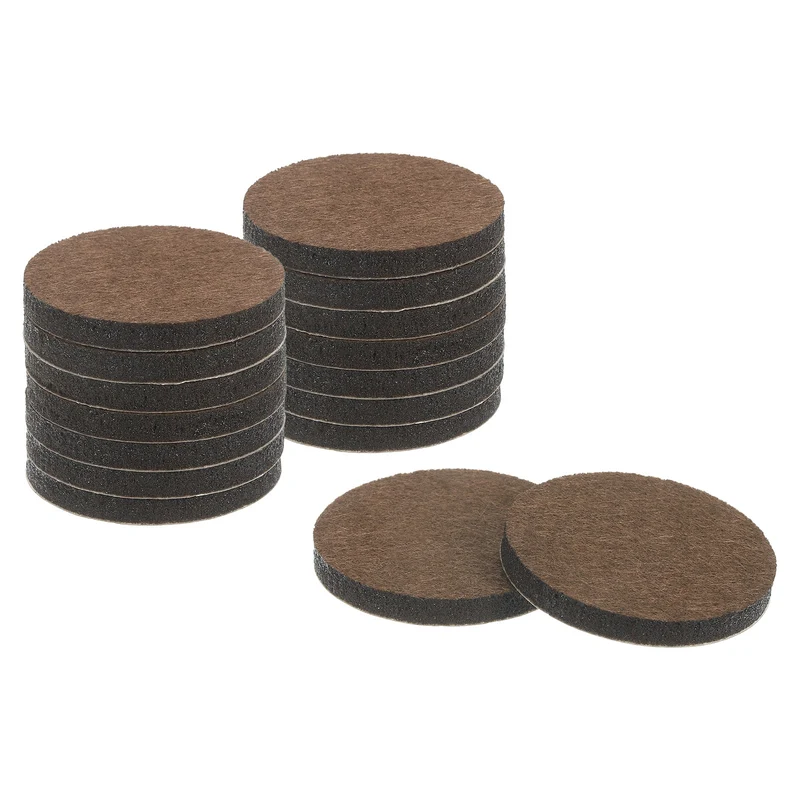 Furniture Sliders, 16Pcs 1.75" - Self Adhesive Felt Furniture Pads (Brown)
