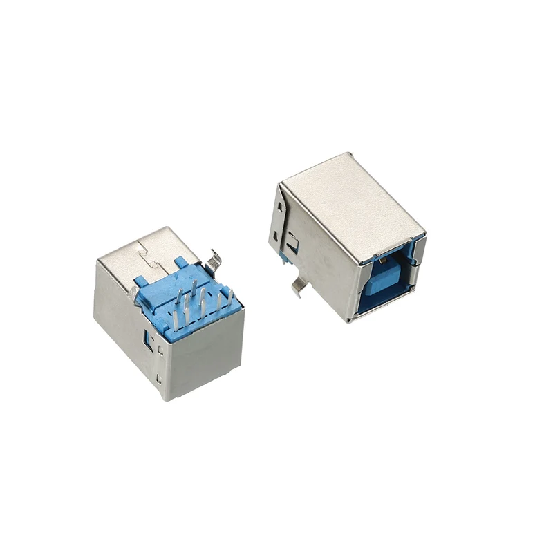 USB Connector 3.0 Type B 9Pin Female 90 Degree Jack Solder USB Repair Replacement Adapter for Circuit Boards PCB Board Digital Devices Pack of 2