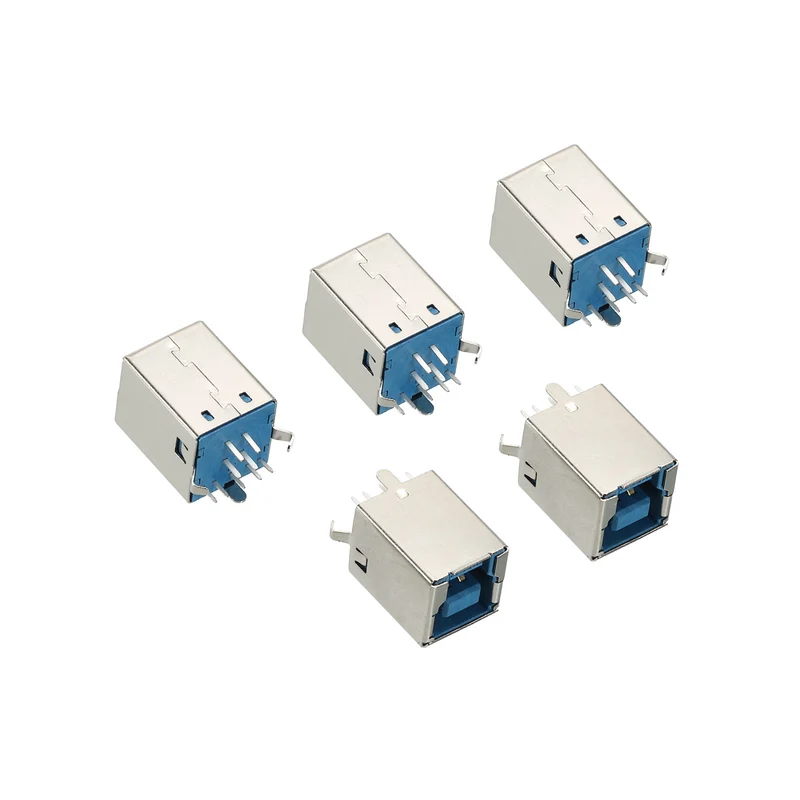 USB Connector 3.0 Type B 9Pin Female 180 Degree Jack Solder USB Repair Replacement Adapter for Circuit Boards PCB Board Digital Devices Pack of 5