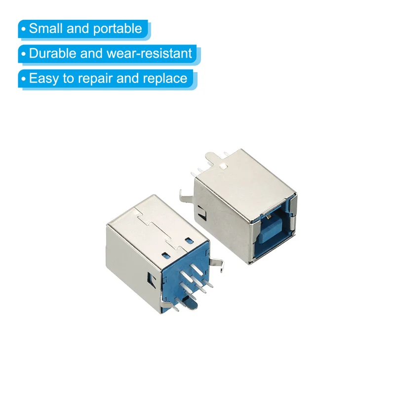 USB Connector 3.0 Type B 9Pin Female 180 Degree Jack Solder USB Repair Replacement Adapter for Circuit Boards PCB Board Digital Devices Pack of 5