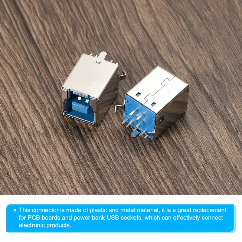 USB Connector 3.0 Type B 9Pin Female 180 Degree Jack Solder USB Repair Replacement Adapter for Circuit Boards PCB Board Digital Devices Pack of 5