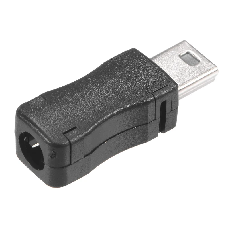 Mini USB 5 Pin DIY Connector Type Mini B Male Plug with Plastic Shell 15pcs